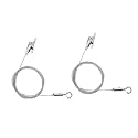2 Pcs Wire Rope Hooks for Poster Frames Boards, Silver
