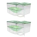 DOITOOL Fish Breeding Tank 2 Pack Transparent Acrylic Aquarium Breeder Box