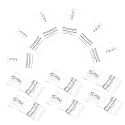 DOITOOL Sets Acrylic Latch Buckle Lock for Jewelry Box Flat Mount Hinge Lock Small Jewelry Box Hinges and Latches