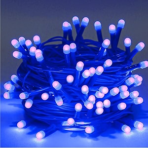 doji 30 feet long 36 led string lights  power pixel fairy lights for room decoration  serial rice led lights for room decoration diwali christmas wedding party festival blue pack of 1