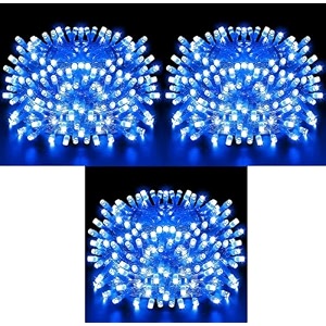 doji 30 feet long 36 led string lights  power pixel fairy lights for room decoration  serial rice led lights for room decoration diwali christmas wedding party festival blue pack of 3