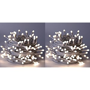 doji 30 feet long 36 led string lights  power pixel fairy lights for room decoration  serial rice led lights for room decoration diwali christmas wedding party festival white pack of 2
