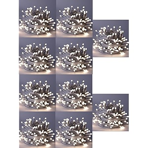doji 30 feet long 36 led string lights  power pixel fairy lights for room decoration  serial rice led lights for room decoration diwali christmas wedding party festival white pack of 10