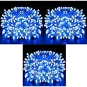 DOJI 30 Feet Long 36 LED String Lights | Power Pixel Fairy Lights for Room Decoration | Serial Rice led Lights for Room Decoration, Diwali, Christmas, Wedding, Party, Festival (Blue, Pack of 3)