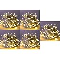 DOJI 30 Feet Long 36 LED String Lights | Power Pixel Fairy Lights for Room Decoration | Serial Rice led Lights for Room Decoration, Diwali, Christmas, Wedding, Party, Festival (Warm White, Pack of 5)