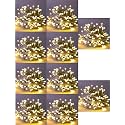 DOJI 30 Feet Long 36 LED string lights | Power Pixel fairy lights for room decoration | Serial rice led lights for room Decoration, Diwali, Christmas, Wedding, Party, Festival (Warm white, Pack of 10)