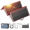 DOKIO 300W Portable Foldable Solar Panel Kit with Charge Controller