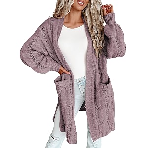 Dokotoo Women Long Cardigan Open Front Knit
