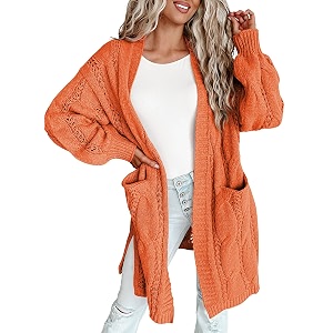 Dokotoo Women Long Cardigan Open Front Knit