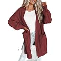Dokotoo Women Long Cardigan Open Front Knit
