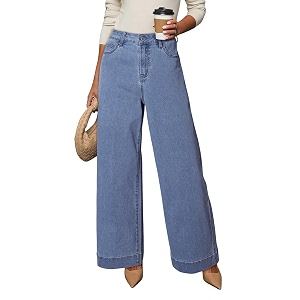 Dokotoo Womens Casual High Waisted Jeans Stretch