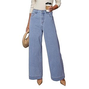 Dokotoo Womens Casual High Waisted Jeans Stretch