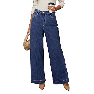 Dokotoo Womens Casual High Waisted Jeans Stretch