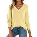 Dokotoo Women's Wool Blend Crew Neck Casual Fall Sweaters Knit Tops