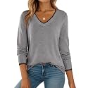 Dokotoo Women's Wool Blend Crew Neck Casual Fall Sweaters Knit Tops