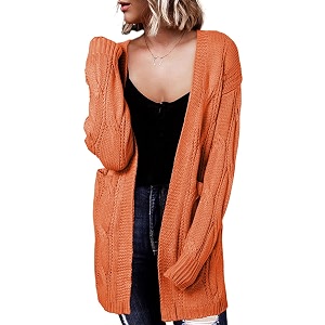 Dokotoo Women Long Cardigan Open Front Knit