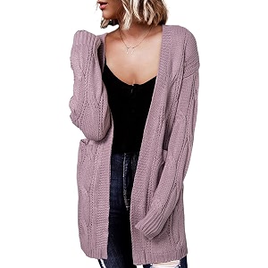 Dokotoo Women Long Cardigan Open Front Knit