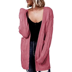 Dokotoo Women Long Cardigan Open Front Knit
