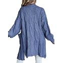 Dokotoo Women Long Cardigan Open Front Knit
