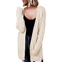 Dokotoo Women Long Cardigan Open Front Knit