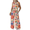 Dokotoo Womens 2 Piece Outfits Tank Tops Elastic Waist Wide Leg Pants Sets