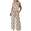 Dokotoo Womens 2 Piece Outfits Tank Tops Elastic Waist Wide Leg Pants Sets