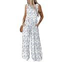 Dokotoo Womens 2 Piece Outfits Tank Tops Elastic Waist Wide Leg Pants Sets