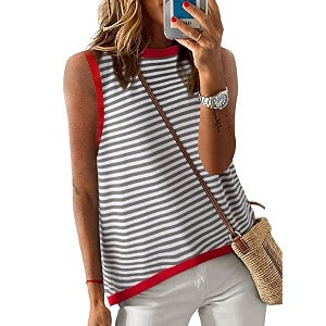 Dokotoo Womens Summer Tops 2026 Casual Striped