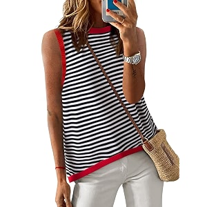 Dokotoo Womens Summer Tops 2026 Casual Striped