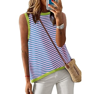 Dokotoo Womens Summer Tops 2026 Casual Striped