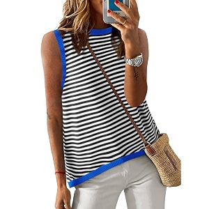 Dokotoo Womens Summer Tops 2026 Casual Striped