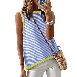 Dokotoo Womens Summer Tops 2026 Casual Striped
