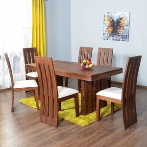DOKRI Solid Wood 6 Seater Dining Set