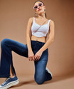 DOLCE CRUDO Boot-Leg Women Blue Jeans