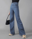 DOLCE CRUDO Boot-Leg Women Blue Jeans