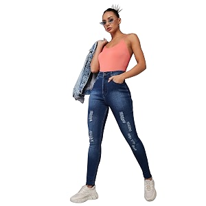 Dolce Crudo Distressed High Rise Skinny Jeans
