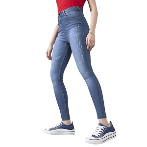 Dolce Crudo Distressed High Rise Skinny Jeans