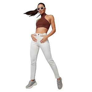 Dolce Crudo Distressed High Rise Skinny Jeans