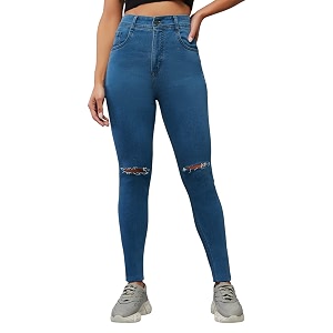 Dolce Crudo Distressed High Rise Skinny Jeans