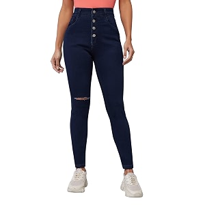 Dolce Crudo Distressed High Rise Skinny Jeans