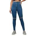 Dolce Crudo Distressed High Rise Skinny Jeans
