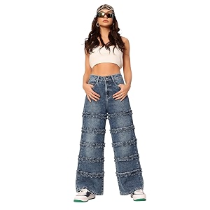 Dolce Crudo High Rise Wide Leg Jeans
