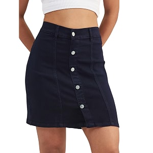 dolce crudo women39s flared high-rise stretchable denim maxi skirt