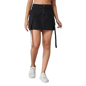 dolce crudo women39s flared high-rise stretchable denim maxi skirt