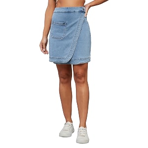 dolce crudo women39s flared high-rise stretchable denim maxi skirt