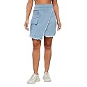 Dolce Crudo Women's Flared High-Rise Stretchable Denim Maxi Skirt