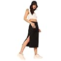 Dolce Crudo Women's Flared High-Rise Stretchable Denim Maxi Skirt