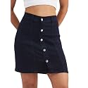 Dolce Crudo Women's Flared High-Rise Stretchable Denim Maxi Skirt