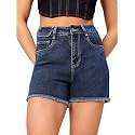 Dolce Crudo Women's Flared High-Rise Stretchable Denim Maxi Skirt