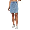 Dolce Crudo Women's Flared High-Rise Stretchable Denim Maxi Skirt